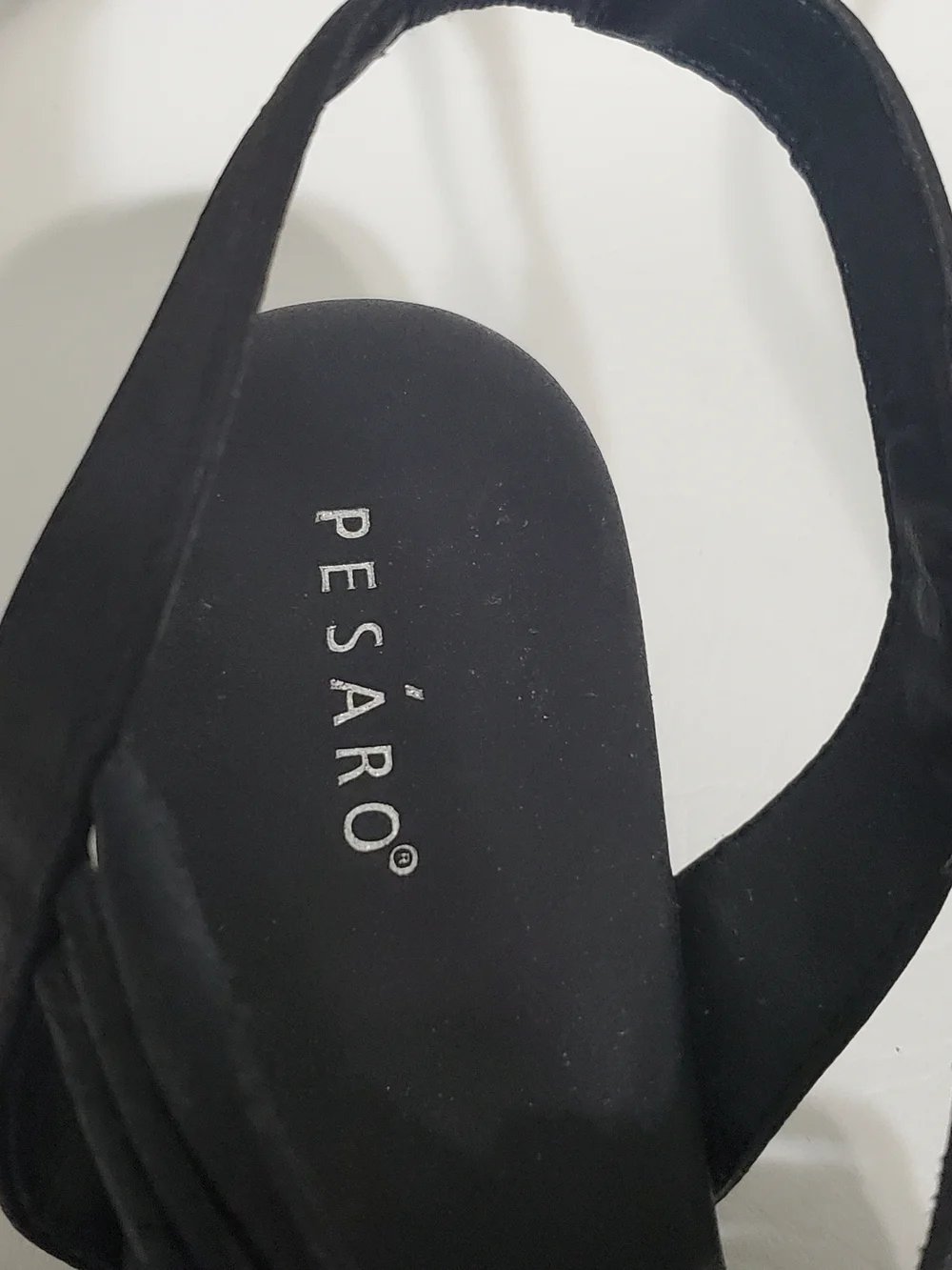 Pesaro Women's Black Strappy Slingback Wedge Sandals Metallic Accents Size 9 - Picture 10 of 10